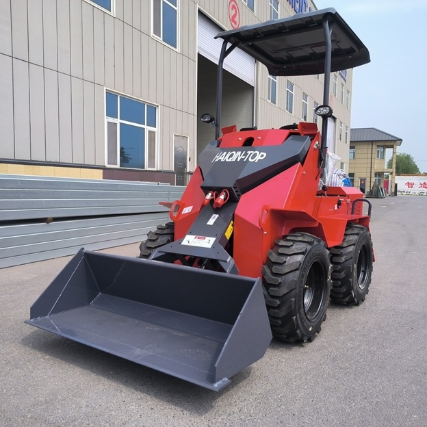 Mini Skid Steer Loader Hq904 With Petrol Engine Wheel Skid Loader Lift