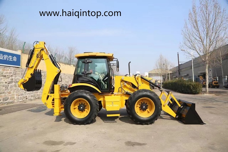 shanmon 388h backhoe loader with 4 wheel steering