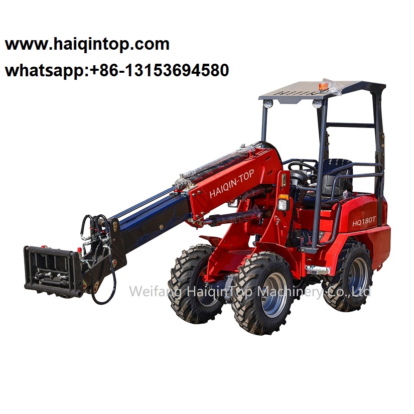 mini articulated wheel loader H180 with CE, mini front loader with EPA 4 engine