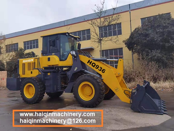 Front wheel loader brake system checking normally