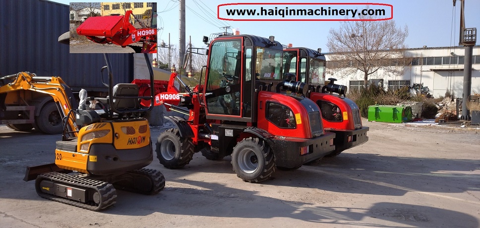 Articulated mini wheel loader with CE, Euro 5 engine