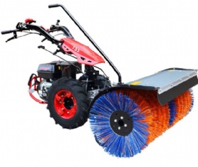 Hand propelled road snow remover