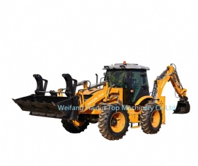 Backkhoe Loader HQM388H with 4 wheel steering